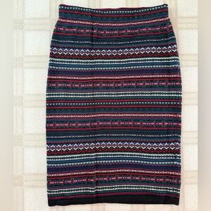 Ralph Lauren Black Label Fair Isle Pencil Skirt L Large